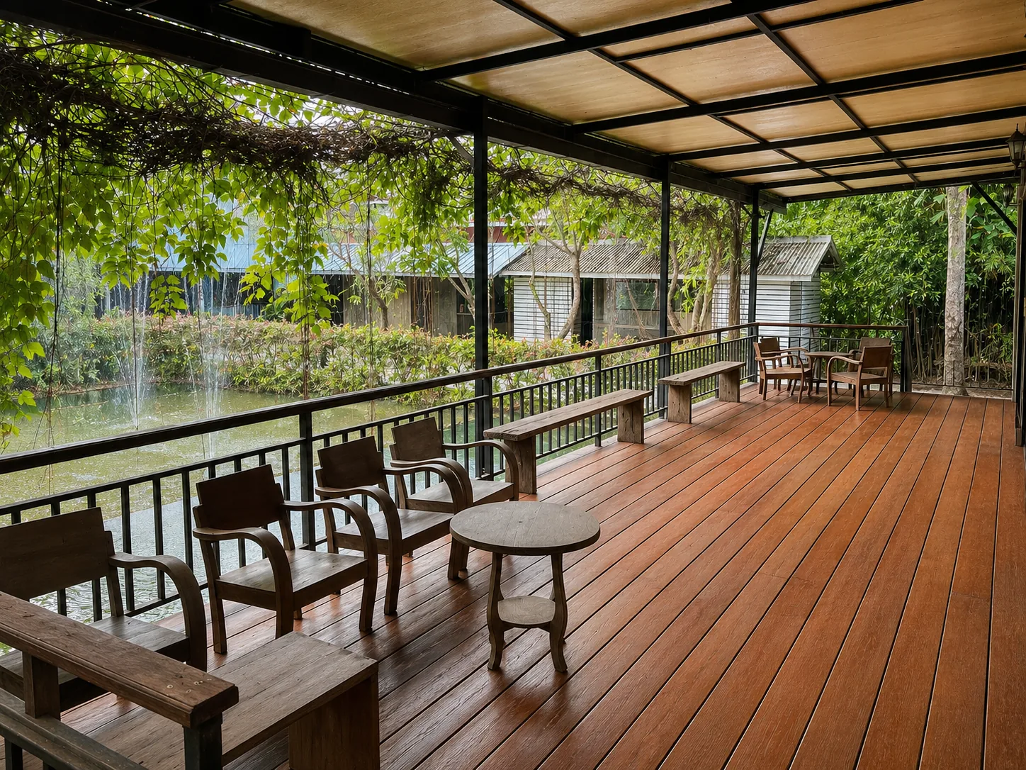 Peace Culture Foundation garden deck at the Hang Dong Chiang Mai course venue