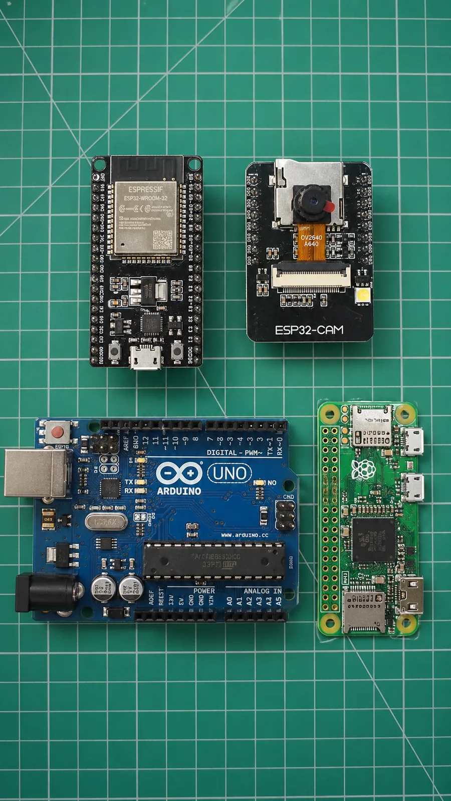 The small controller board that runs the RC car