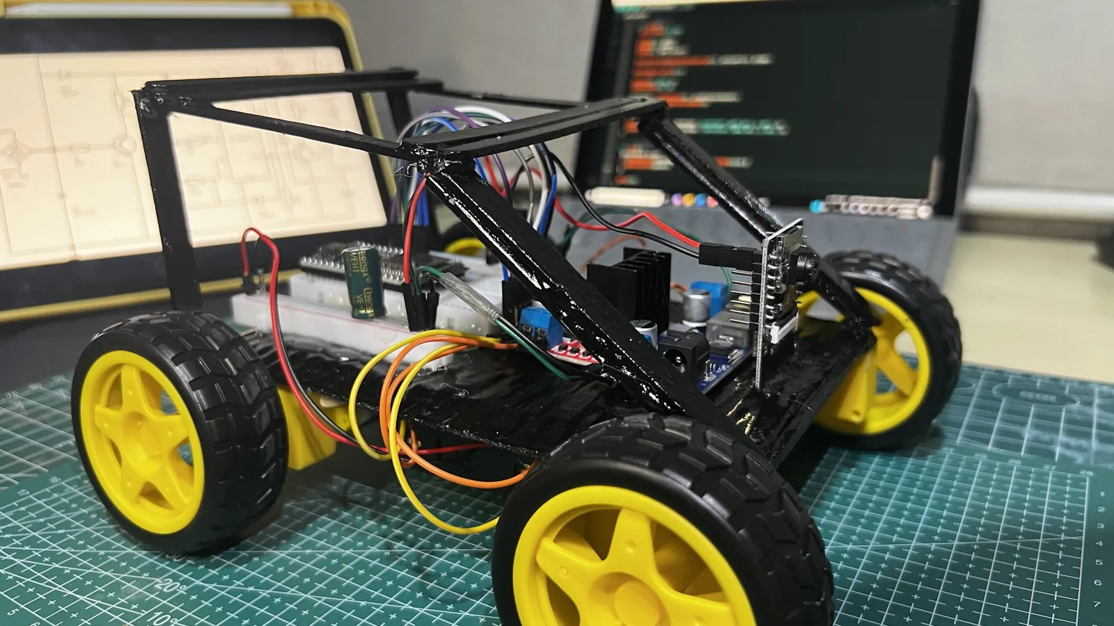 The real Wi-Fi controlled RC car students build, code, and take home